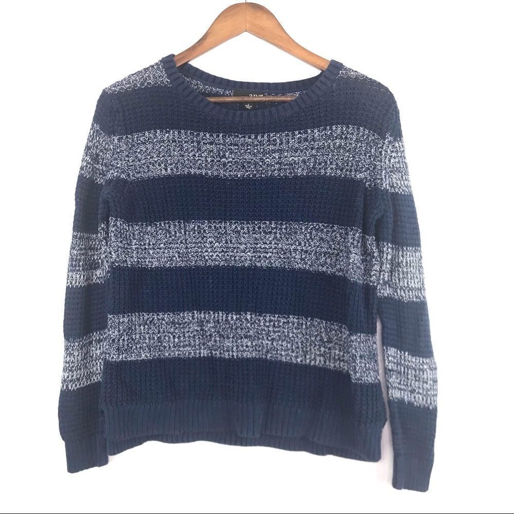 a.n.a Striped Knit Sweater Size L